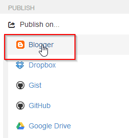 Publish on Blogger