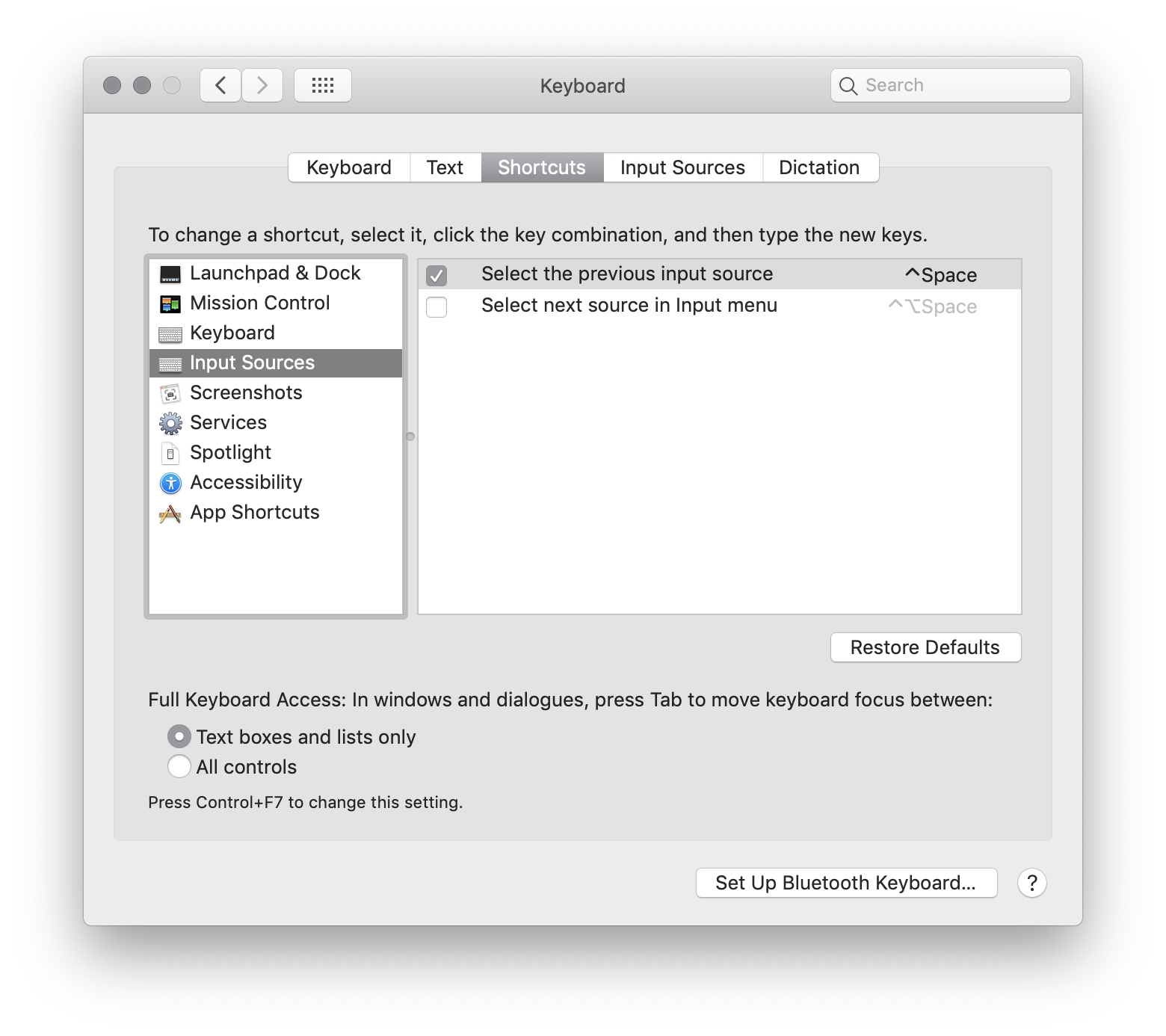 switch language shortcut